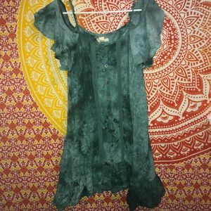 🆕Exist Cold Shoulder Button up Dress Sz Small